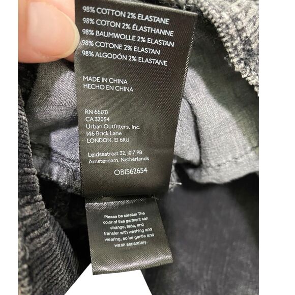 BDG 90s Corduroy Mid-Rise Bootcut Black Pants Womens Size 28 Retro Grunge Boho - Picture 9 of 13